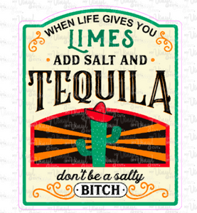 Sticker 9I When Life Gives You Limes, Add Salt and Tequila NSFW