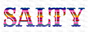 Waterslide Decal 1J Salty Pink Serape