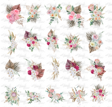 Load image into Gallery viewer, Waterslide Decal Sheet 12 x 12 inch Tropical Mix Flowers