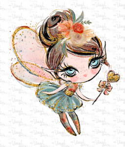 Waterslide Decal 11A Fall Fairy with Brown Hair