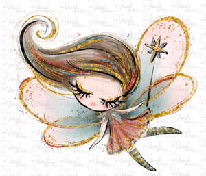 Waterslide Decal 11C Fall Fairy with Brown Hair