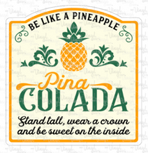 Load image into Gallery viewer, Sticker 10P Label Pineapple Pina Colada