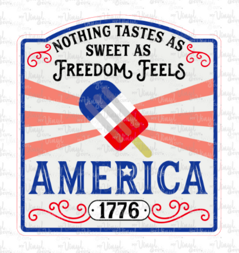 Waterslide Decal 9P Nothing Tastes as Sweet as Freedom