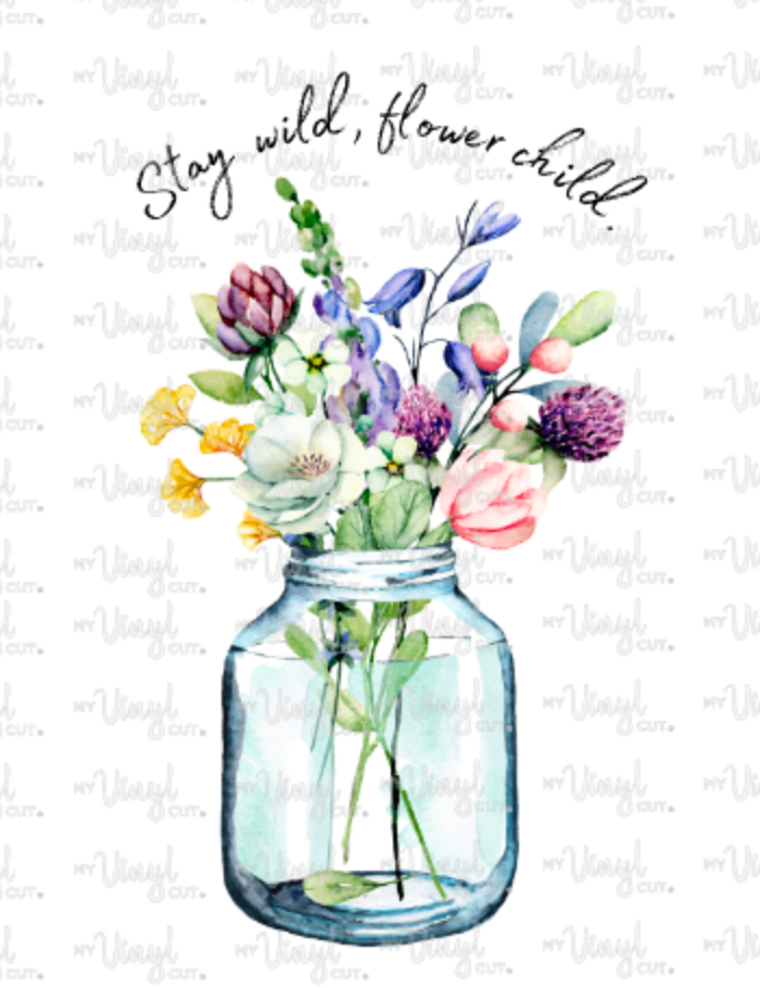 Sticker 37A Stay Wild, Flower Child CLEARANCE