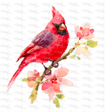 Load image into Gallery viewer, Sticker 38A Cardinal on Cherry Blossom Branch CLEARANCE
