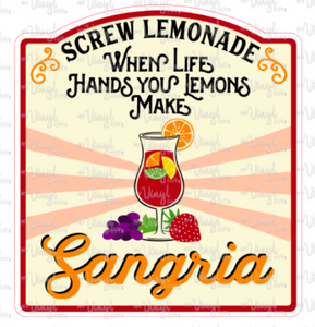 Sticker 9-O When Life Gives You Lemons, Make Sangria