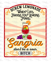 Load image into Gallery viewer, Sticker 9-O When Life Gives You Lemons, Make Sangria NSFW