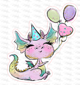 Sticker 14-I Dragon with Balloons