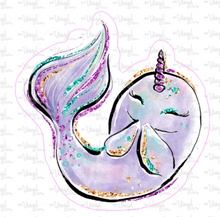 Load image into Gallery viewer, Sticker 18F Narwhal Whale