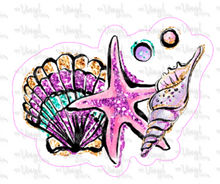 Load image into Gallery viewer, Sticker 18-O Pink Starfish Bunch