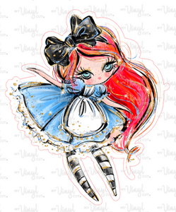 Sticker 21C Alice in Wonderland Red Hair