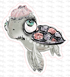 Sticker 19N Halloween Turtle with Brain Exposed