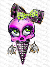 Load image into Gallery viewer, Sticker 23C Pink Skull Ice Cream with Wings