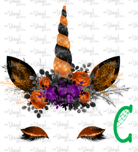 Waterslide Decal Halloween Unicorn Face