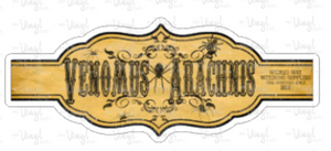 Sticker 25J Vintage Venomus Arachnis Label Wrap 4 inches wide