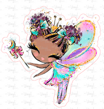 Load image into Gallery viewer, Sticker | 12D2 | Colorful Fairy Dark Skin | Waterproof Vinyl Sticker | White | Clear | Permanent | Removable | Window Cling | Glitter | Holographic