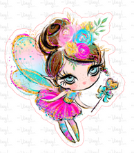 Load image into Gallery viewer, Waterslide Decal 12A Colorful Fairy with Brown Hair