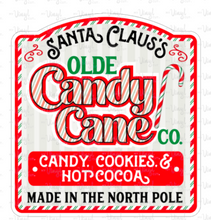 Load image into Gallery viewer, Sticker (#26G) Santa Claus&#39;s Olde Candy Cane Co.