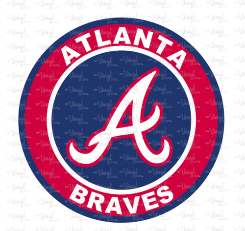 Digital Download Atlanta Braves Circle Logo JPG PNG SVG DXF files