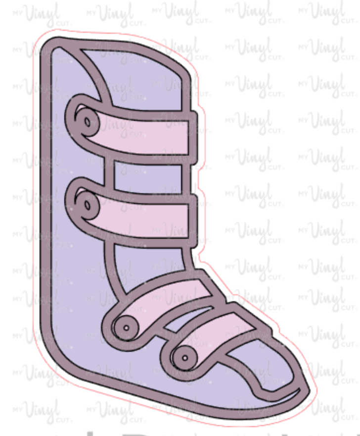 Sticker | 24 | Ankle Brace | Waterproof Vinyl Sticker | White | Clear | Permanent | Removable | Window Cling | Glitter | Holographic