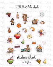 Load image into Gallery viewer, Sticker Sheet 45 Set of little planner stickers Fall Market
