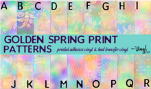 Load image into Gallery viewer, Printed Vinyl or HTV Golden Spring Patterns