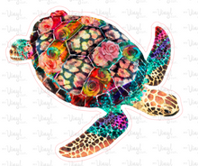 Load image into Gallery viewer, T Shirt Transfer | 17L | Watercolor Sea Turtle | HTV | Clear HTV | Sublimation | Press at home
