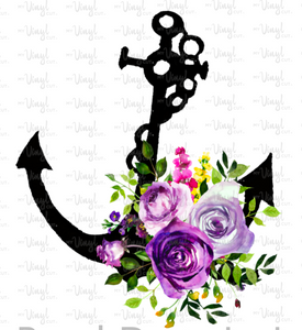 Sticker | 47L | Anchor | Waterproof Vinyl Sticker | White | Clear | Permanent | Removable | Window Cling | Glitter | Holographic