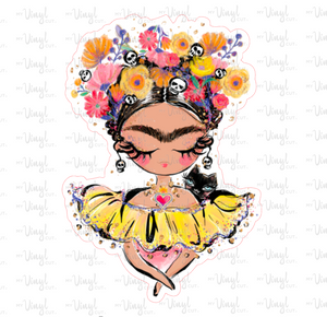 Sticker | 47N | Frida | Waterproof Vinyl Sticker | White | Clear | Permanent | Removable | Window Cling | Glitter | Holographic