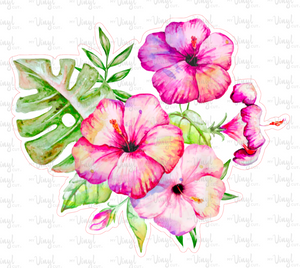 tropical hibiscus flowers