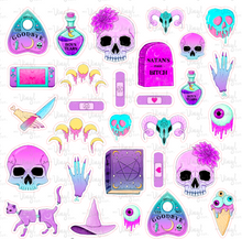 Load image into Gallery viewer, Sticker Sheet Creepy and Cute 12 x 12 Sheet