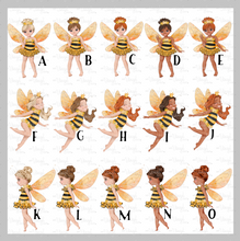 Load image into Gallery viewer, Waterslide Decal Fairy Bee 3 1/2 inches tall or wide Printed on Clear or White