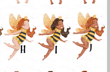 Load image into Gallery viewer, Waterslide Decal Fairy Bee 3 1/2 inches tall or wide Printed on Clear or White