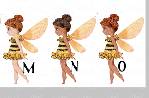 Waterslide Decal Fairy Bee 3 1/2 inches tall or wide Printed on Clear or White