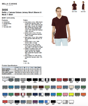 Load image into Gallery viewer, Bella Canvas Unisex Jersey Short Sleeve V Neck