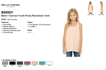 Load image into Gallery viewer, Bella Canvas Youth Flowy Racerback Tank