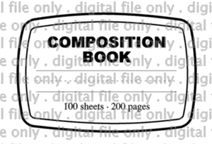 Digital File Composition Notebook label back to school