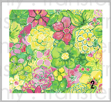 Load image into Gallery viewer, Printed HTV PREPPY PINK AND GREEN Pattern Heat Transfer Vinyl 12 x 12 inch sheet