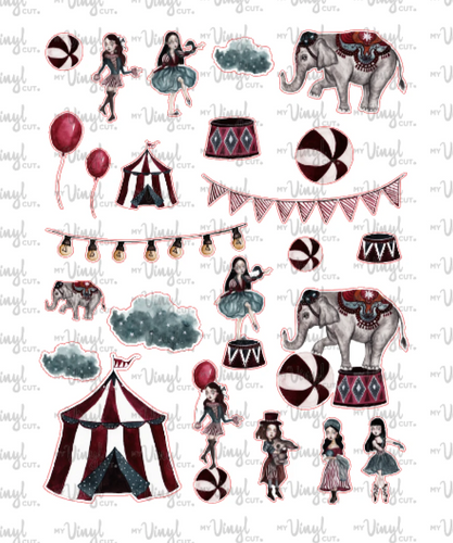 Sticker Sheet CIRCUS Half Sheet