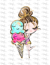 Load image into Gallery viewer, Waterslide Sheet of Decals BEACH, PLEASE Ice Cream Theme