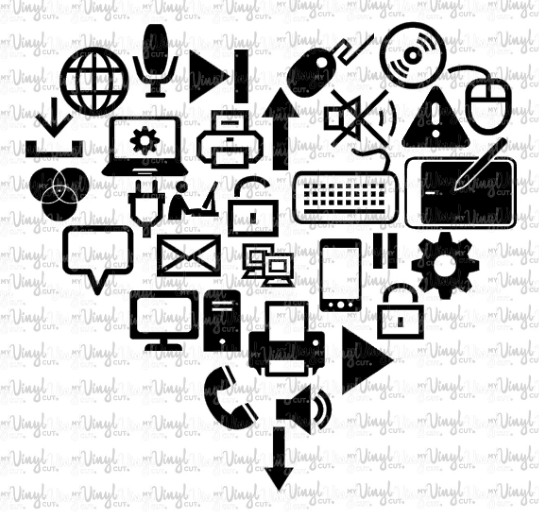 Computer File Folder Icon Heart Shape Digital File Computer Icons Heart Shape – MY VINYL CUT