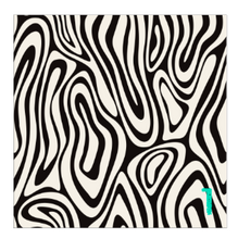 Load image into Gallery viewer, Printed Adhesive Vinyl SPOTTED Black and White Modern Patterned Vinyl 12 x 12 inch sheet