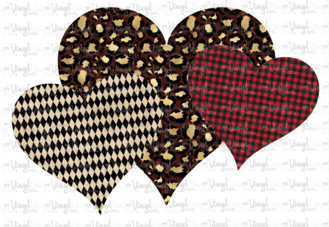 Digital File 3 Hearts for Valentine's Day