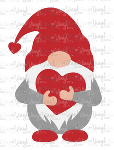 Sublimation Transfer Gnome Holding a Heart Valentine's Day