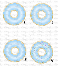 Load image into Gallery viewer, Waterslide Decal Pastel Blue Donut PACK OF 6