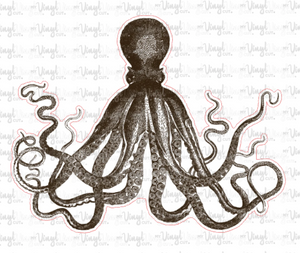 Sticker 58C Vintage Nautical Octopus
