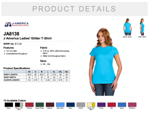 Load image into Gallery viewer, J America Ladies&#39; Glitter T Shirt