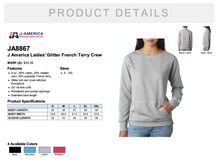Load image into Gallery viewer, J America Ladies&#39; Glitter French Terry Crew
