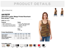 Load image into Gallery viewer, Alternative Ladies&#39; Printed Racerback Eco-Jersey Tank
