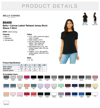 Load image into Gallery viewer, Bella Relaxed Jersey Short Sleeve T Shirt